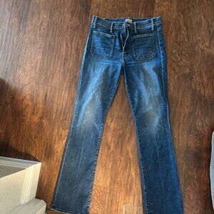 Mother Jeans The Insider Sneak High Waist Bootcut Jeans